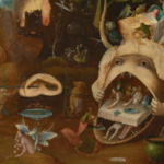 Painting of fantastical monsters by follower of Hieronymous Bosch