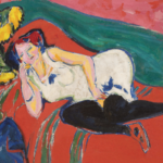 Painting of a woman reclining